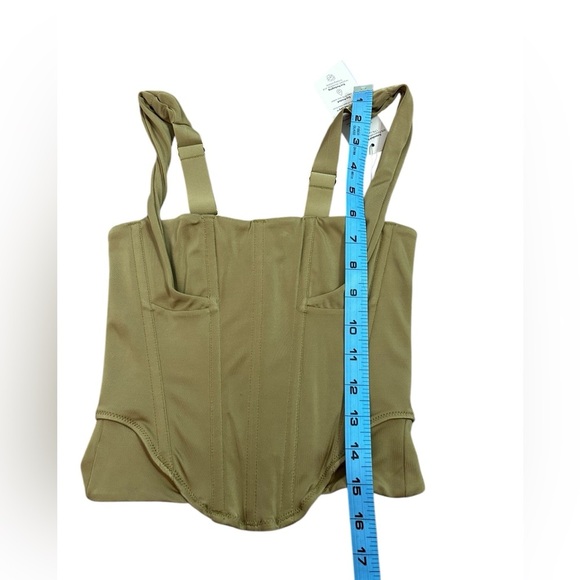 Revolve We Are HAH Knock Out Top in Shroom Stretch Corset Bustier Size XS NWT - Picture 11 of 13